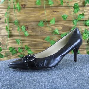 Etienne‎ Aigner Women's Parliment Pump Black Leather Pump 7.5 Medium Gently Used